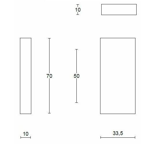 Blind Plaatje SQUARE LSQB32 rechthoekig Wit - Afbeelding 2