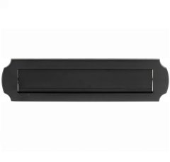 Briefplaat Art-Nouveau mat zwart