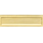 Briefplaat Art-Nouveau messing ongelakt