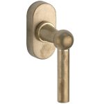 Draaikiepgarnituur Chemin de Fer/Elegant messing antiek