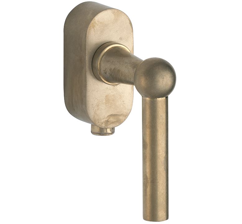 SKG2 Draaikiepgarnituur afsluitbaar Chemin de fer/Elegant messing antiek