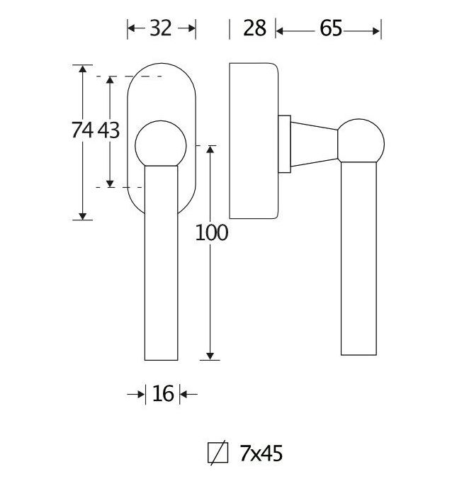 SKG2 Draaikiepgarnituur afsluitbaar Chemin de fer/Elegant messing antiek - Afbeelding 2