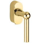 SKG2 Draaikiepgarnituur afsluitbaar Chemin de fer/Elegant messing ongelakt