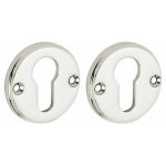 Set van twee PC-Plaatjes Facet BB glans nikkel