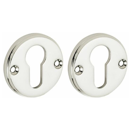 Set van twee PC-Plaatjes Facet BB glans nikkel