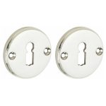 Set van twee sleutelplaatjes Facet BB glans nikkel