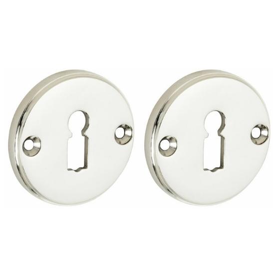 Set van twee sleutelplaatjes Facet BB glans nikkel