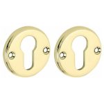 Set van twee PC-Plaatjes Facet BB messing gelakt