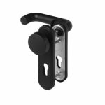 Nemef binnendeurbeslag PC72 knop-kruk brandwerend 2919 zwart