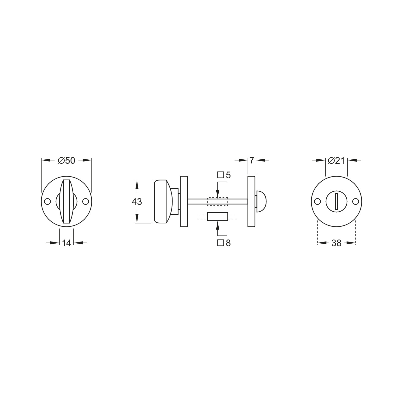 WC-Sluiting 5-8 mm Elegant glans nikkel - Afbeelding 2