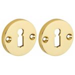 Set van twee Sleutelplaatjes Elegant BB messing gelakt