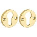 Set van twee PC-Plaatjes Elegant BB messing gelakt