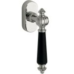 Draaikiepgarnituur Nouveau/Elegant glans nikkel