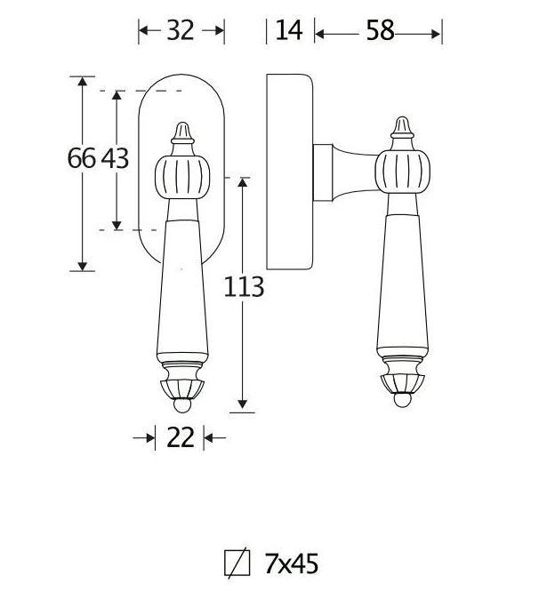 Draaikiepgarnituur Nouveau/Elegant messing gelakt - Afbeelding 2