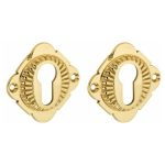 Set van twee PC-Plaatjes Nouveau messing gelakt