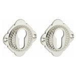 Set van twee PC-Plaatjes Nouveau glans nikkel