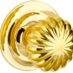 Voordeurknop Nouveau 85mm messing PVD