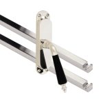 Kruk-espagnolet Antique ebben Rechts glans nikkel Inclusief 2 Stangen