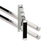 Pomp-espagnolet Dual mat nikkel Ongelakt Inclusief 2 Stangen