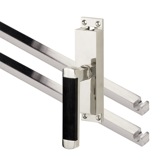 Kruk-espagnolet Dual Links glans nikkel Inclusief 2 Stangen