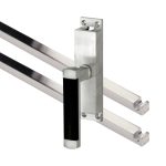 Kruk-espagnolet Dual Links mat nikkel Ongelakt Inclusief 2 Stangen