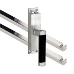 Kruk-espagnolet Dual Rechts mat nikkel Ongelakt Inclusief 2 Stangen