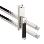 Kruk-espagnolet Afsluitbaar Dual Rechts glans nikkel Inclusief 2 Stangen