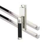 Kruk-espagnolet Afsluitbaar Dual Links glans nikkel Inclusief 2 Stangen