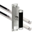 Kruk-espagnolet Dual mat nikkel Ongelakt Inclusief 2 Stangen