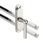 Kruk-espagnolet Chemin de Fer Rechts glans nikkel Inclusief 2 Stangen