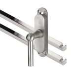 Kruk-espagnolet Chemin de Fer Links mat nikkel Ongelakt Inclusief 2 Stangen