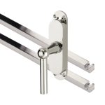 Kruk-espagnolet Chemin de Fer Links glans nikkel Inclusief 2 Stangen