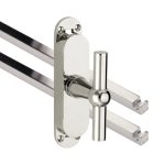 Kruk-espagnolet Chemin de Fer glans nikkel Inclusief 2 Stangen