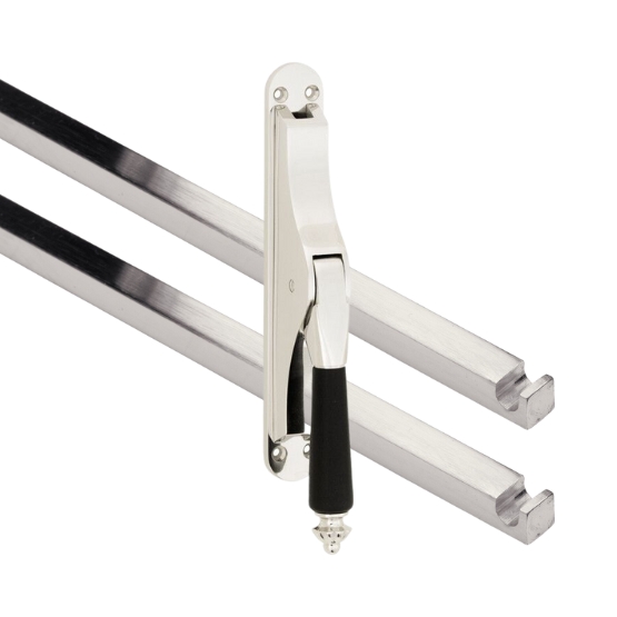 Pomp-espagnolet Nouveau ebben glans nikkel Inclusief 2 Stangen