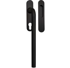 Hef/Schuifdeurbeslag Leona PC69 met schuifdeurkom rvs zwart