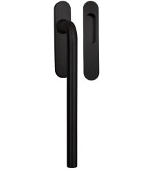 Hef/Schuifdeurbeslag Leona met schuifdeurkom rvs zwart