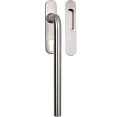 Hef/Schuifdeurbeslag Leona PC69 met schuifdeurkom rvs