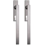 Hef/Schuifdeurbeslag Tavira PC69 paar op rechthoekig schild rvs