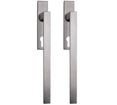 Hef/Schuifdeurbeslag Tavira PC69 paar op rechthoekig schild rvs