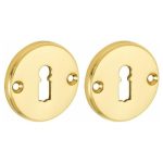 Set van twee sleutelplaatjes Facet BB messing ongelakt