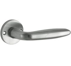 Deurklink op ongeveerd rozet Banaan/Elegant mat nikkel ongelakt