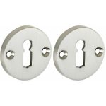 Set van twee sleutelplaatjes Elegant BB mat nikkel ongelakt