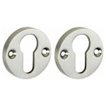 Set van twee PC-Plaatjes Elegant BB mat nikkel ongelakt