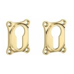 Set van twee PC-Plaatjes Bonton messing ongelakt