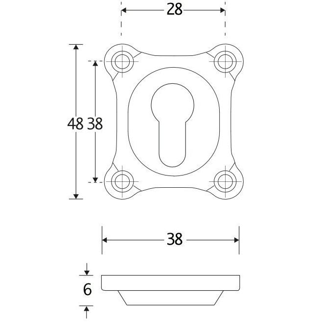 Set van twee PC-Plaatjes Bonton messing ongelakt - Afbeelding 2