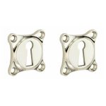 Set van twee sleutelplaatjes Bonton glans nikkel