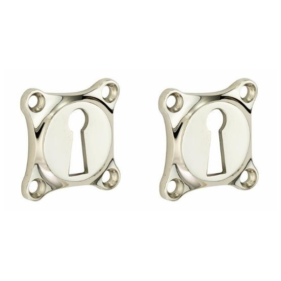 Set van twee sleutelplaatjes Bonton glans nikkel