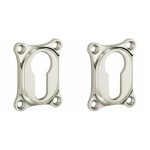 Set van twee PC-Plaatjes Bonton glans nikkel