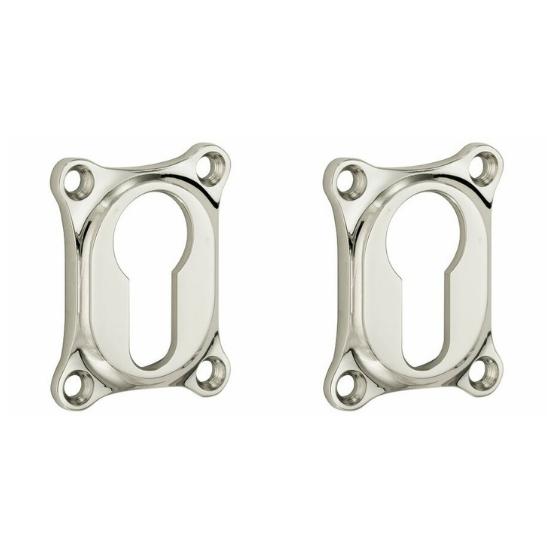 Set van twee PC-Plaatjes Bonton glans nikkel