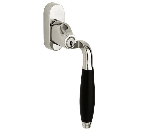 SKG2 Draaikiepgarnituur afsluitbaar Bonton ebben/Smal Rechts glans nikkel